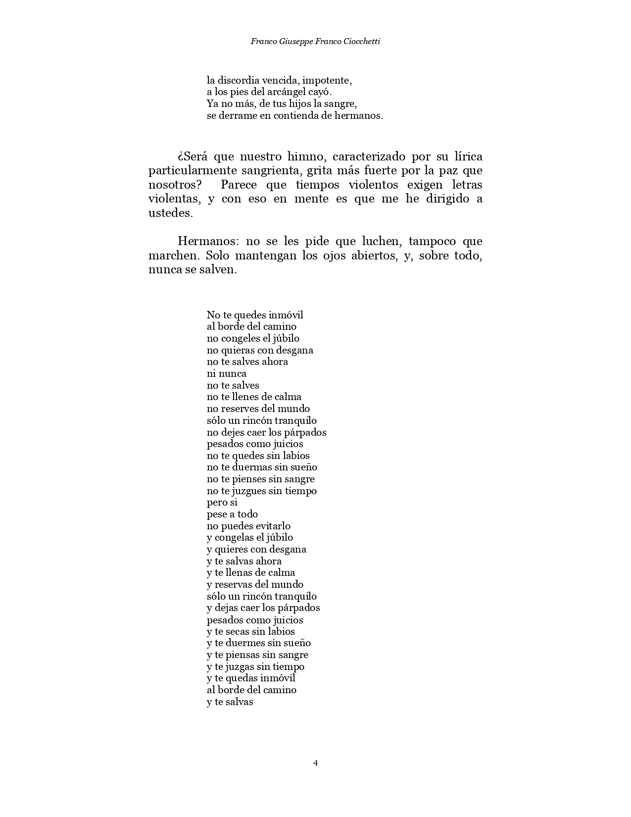 Discurso Franco Giuseppe