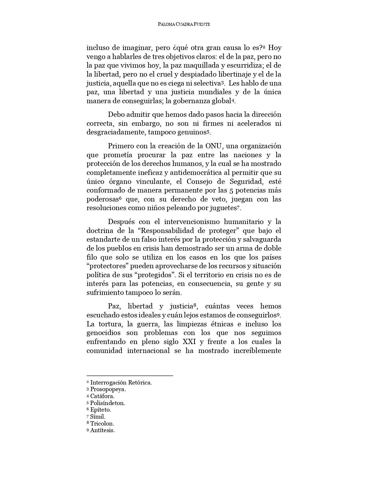 Discurso Paloma Cuadra