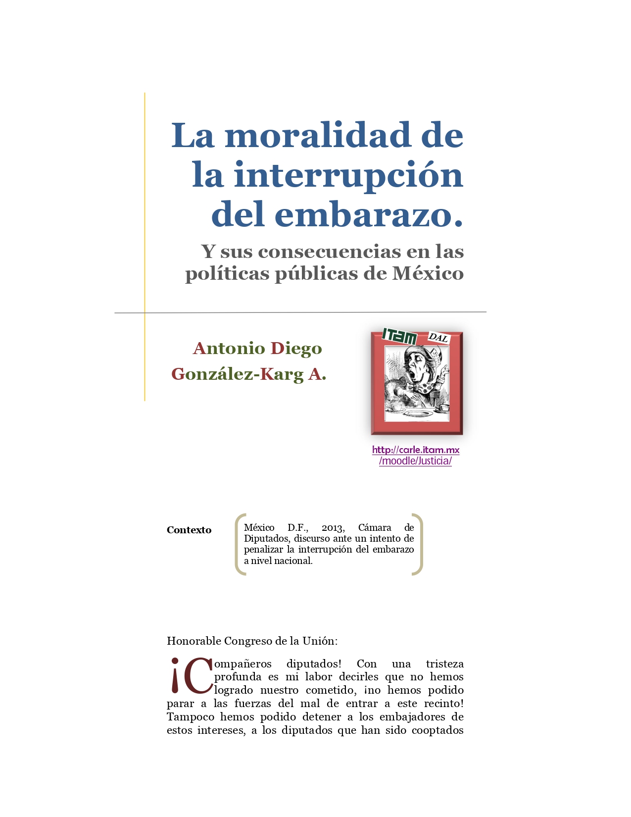 Discurso Antonio González