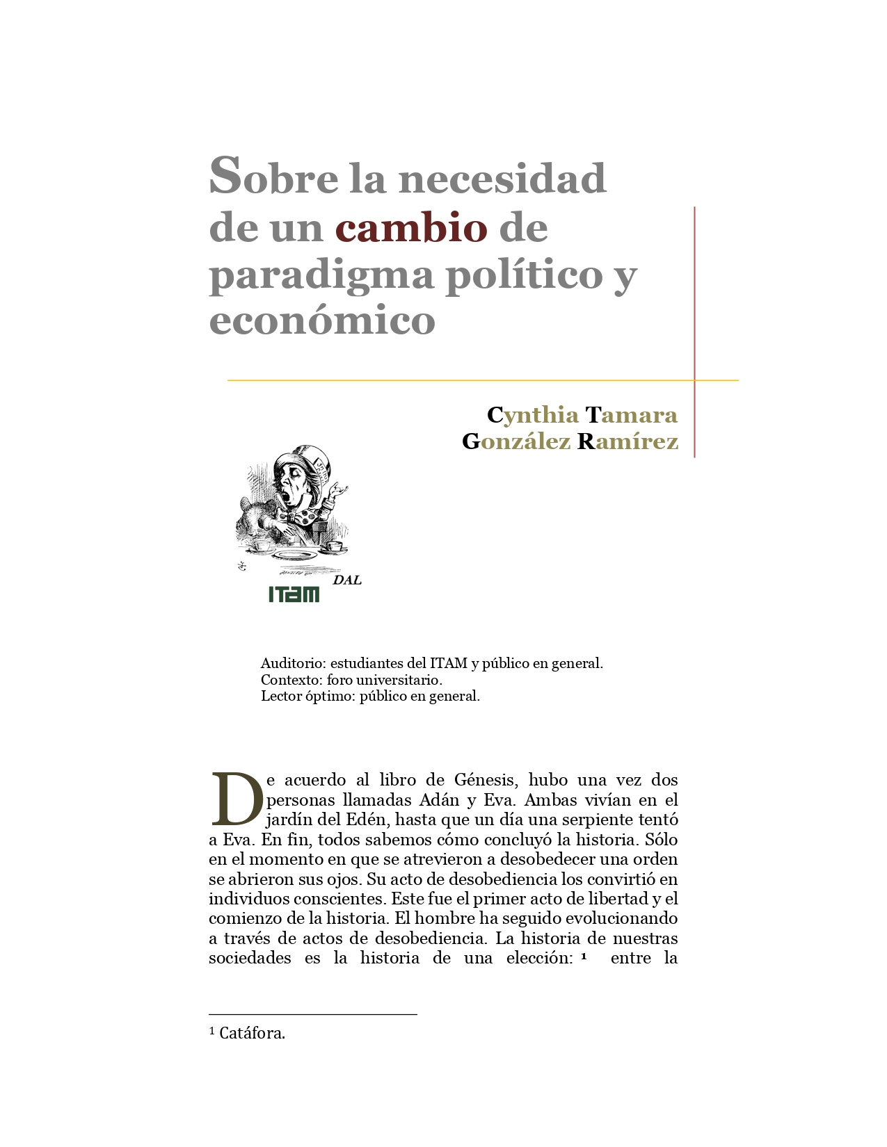 Discurso Cynthia Tamara